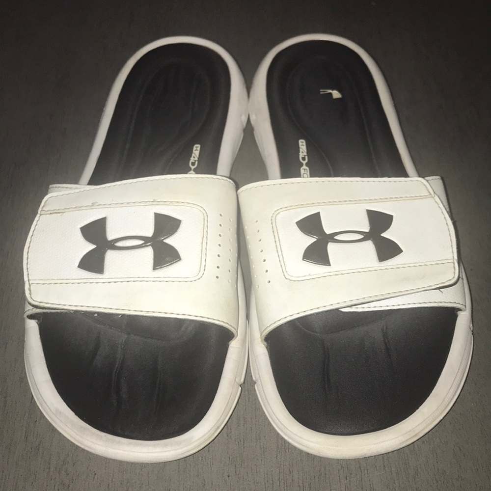 Under Armour slides.